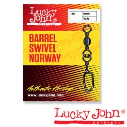 Вертлюги c застежкой Lucky John Barrel Swivel Norway